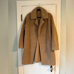 Uniqlo Fleece Brown Coat